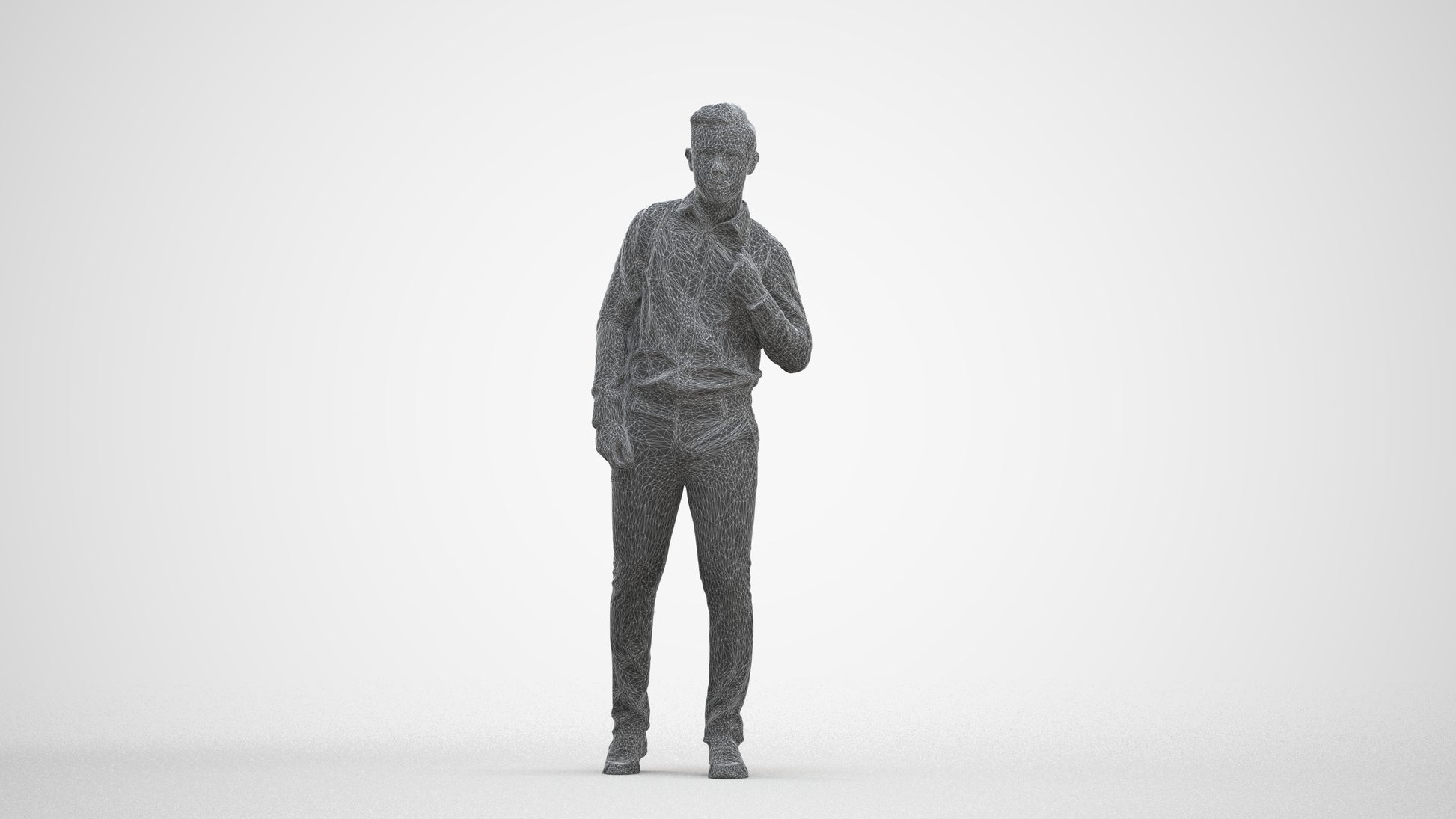 realistic 3D people boy kids, render-ready for V-Ray and Corona, FBX OBJ, three-quarter front view render
