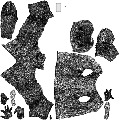scanned 3D man casual walking, photogrammetry people for Enscape and V-Ray, wireframe top-down view