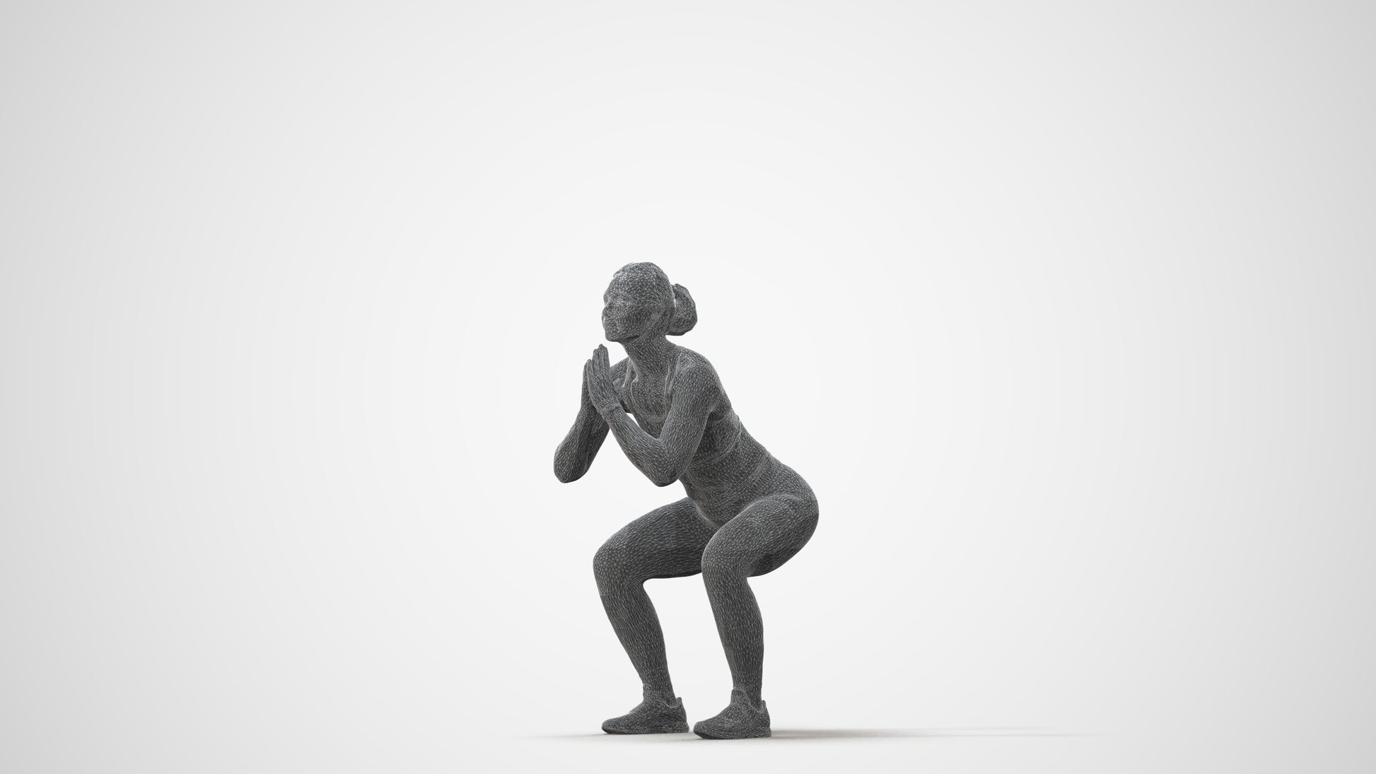 realistic 3D people woman sport, render-ready for V-Ray and Corona, FBX OBJ, square thumbnail
