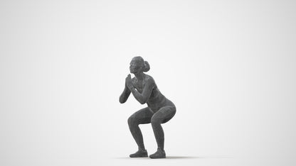 realistic 3D people woman sport, render-ready for V-Ray and Corona, FBX OBJ, square thumbnail