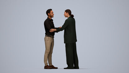 scanned 3D woman business, photogrammetry people for Enscape and V-Ray, top-down view render