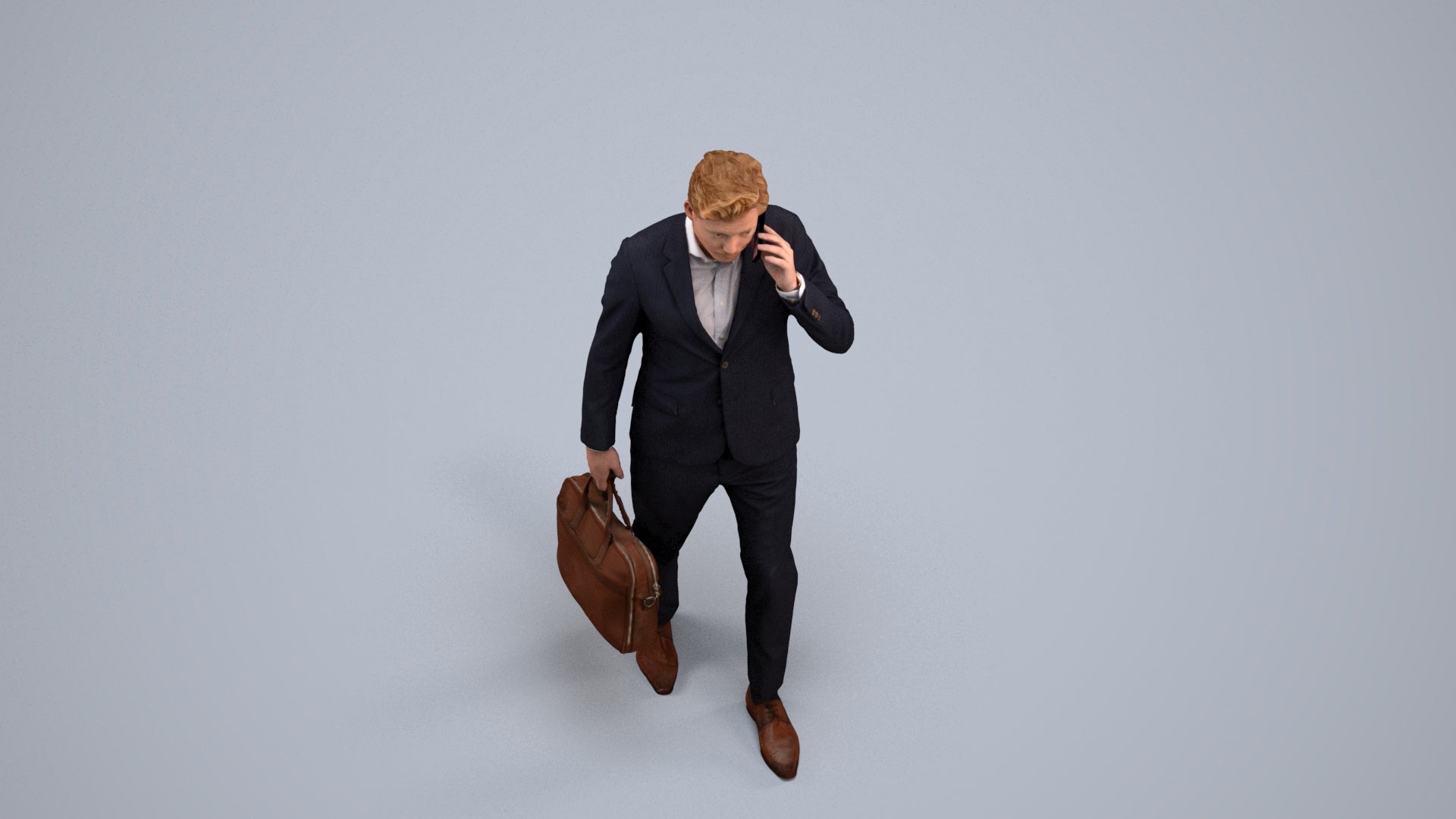 photogrammetry 3D man business, realistic human model archviz FBX, back view render