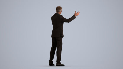 realistic 3D people man business, render-ready for V-Ray and Corona, FBX OBJ, front view render