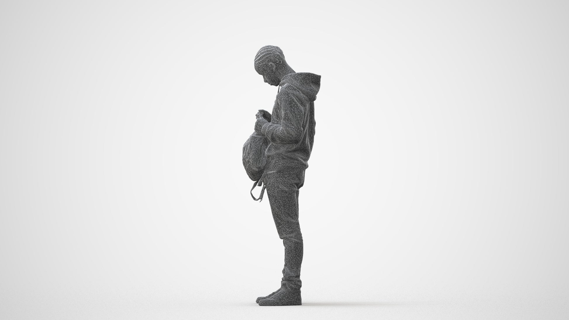 photogrammetry 3D boy casual kids, realistic human model archviz FBX, square thumbnail