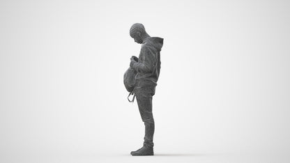 photogrammetry 3D boy casual kids, realistic human model archviz FBX, square thumbnail