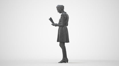 realistic 3D people woman casual standing, render-ready for V-Ray and Corona, FBX OBJ, square thumbnail