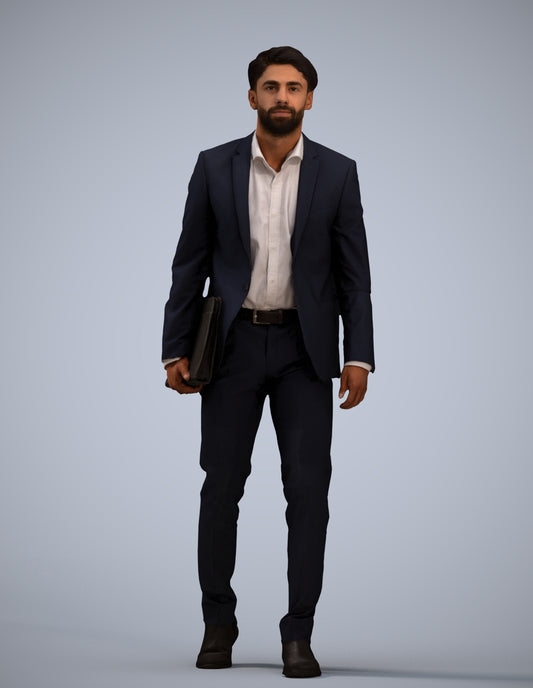 realistic 3D people man business, render-ready for V-Ray and Corona, FBX OBJ