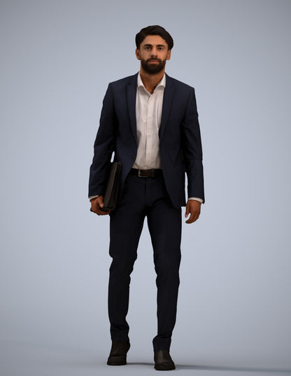realistic 3D people man business, render-ready for V-Ray and Corona, FBX OBJ