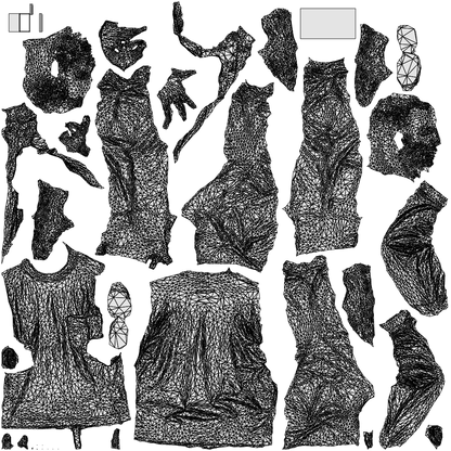 realistic 3D people man casual standing, render-ready for V-Ray and Corona, FBX OBJ, wireframe top-down view