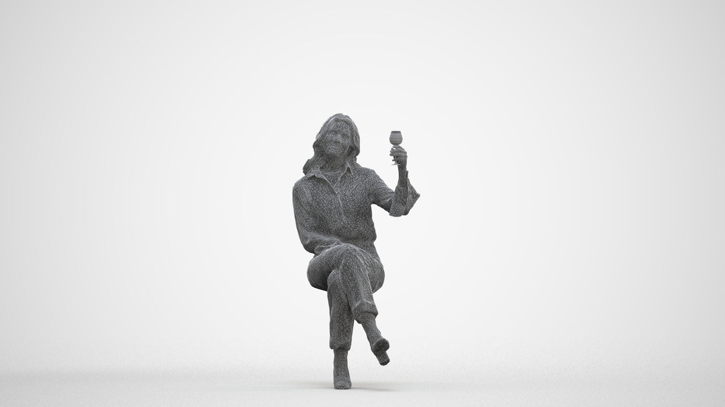 realistic 3D people woman casual formalaffairs, render-ready for V-Ray and Corona, FBX OBJ, three-quarter front view render