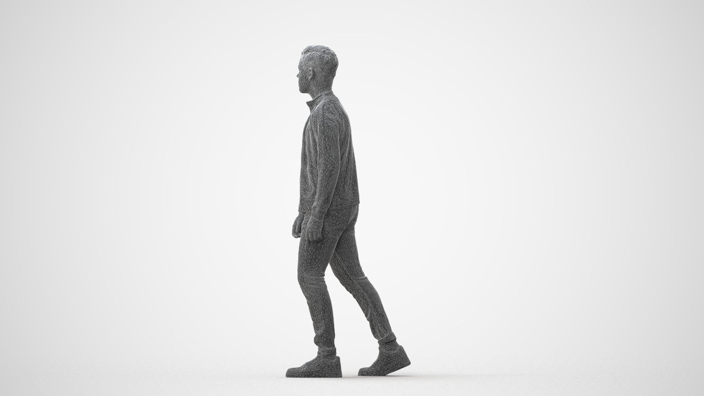 realistic 3D boy casual kids, scanned archviz people for Blender and 3ds Max, square thumbnail