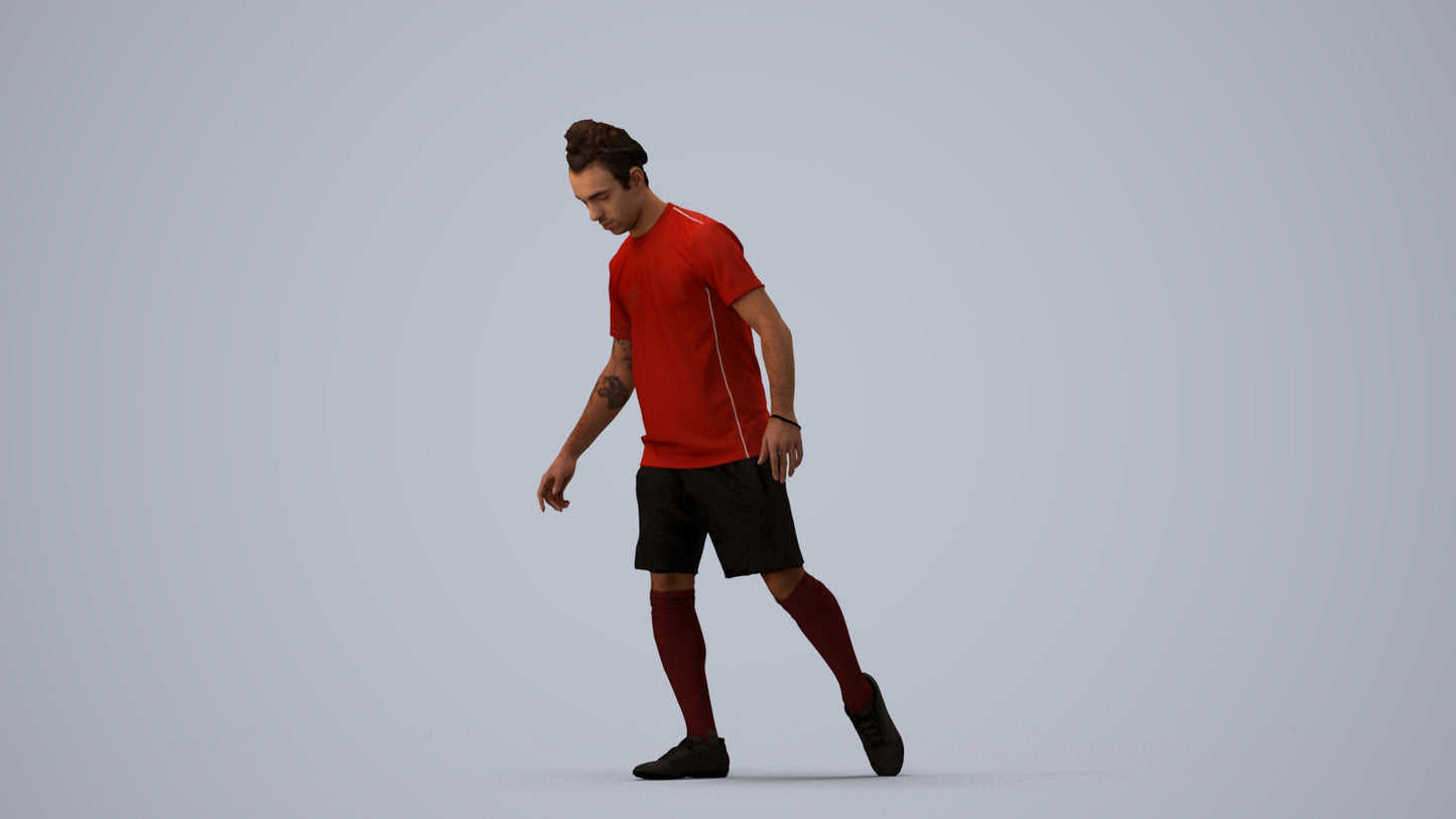 realistic 3D people man sport, render-ready for V-Ray and Corona, FBX OBJ, three-quarter view render
