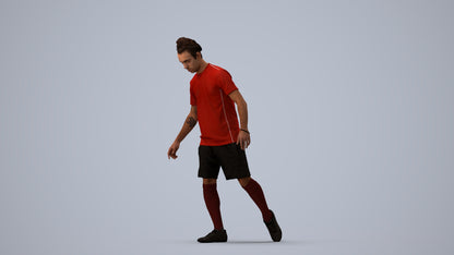 realistic 3D people man sport, render-ready for V-Ray and Corona, FBX OBJ, three-quarter view render