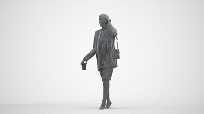 realistic 3D people woman casual couple, render-ready for V-Ray and Corona, FBX OBJ, three-quarter front view render