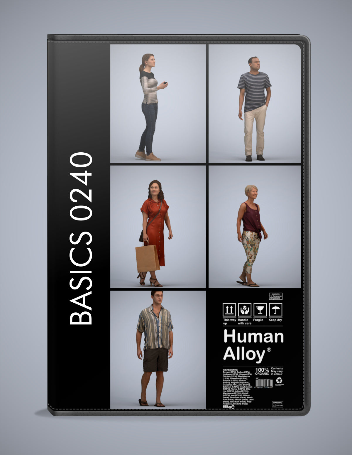 5 3D scanned people walking, photorealistic archviz pack for Enscape and SketchUp