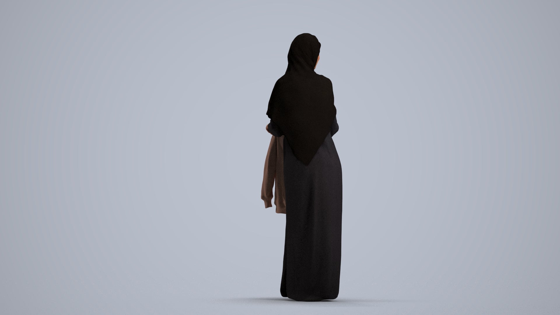scanned 3D woman standing, photogrammetry people for Enscape and V-Ray, front view render