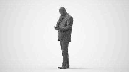 photogrammetry 3D man business, realistic human model archviz FBX, square thumbnail