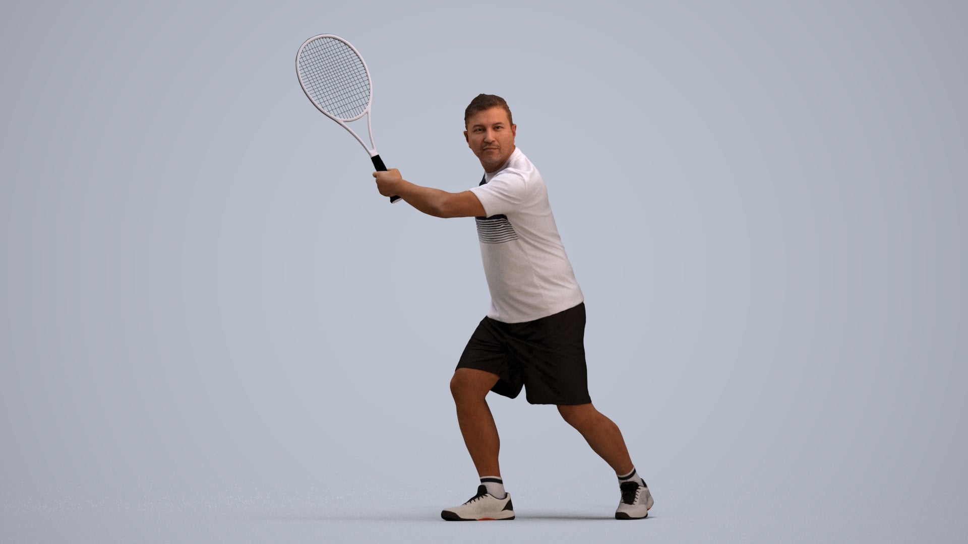 photogrammetry 3D man sport, realistic human model archviz FBX, standing pose render