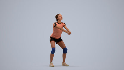 scanned 3D woman sport, photogrammetry people for Enscape and V-Ray, standing pose render