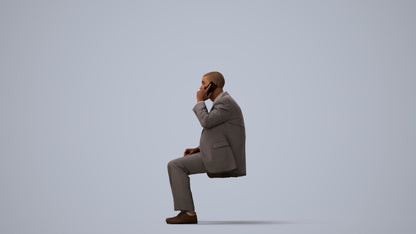 scanned 3D man business, photogrammetry people for Enscape and V-Ray, three-quarter view render
