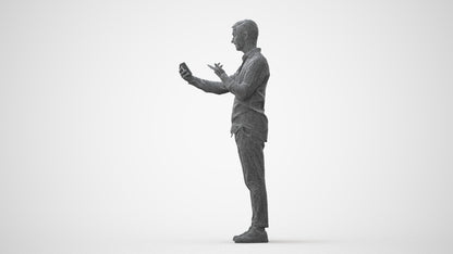 photogrammetry 3D man casual standing, realistic human model archviz FBX, square thumbnail