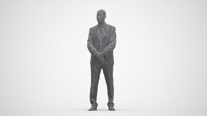 realistic 3D people man business, render-ready for V-Ray and Corona, FBX OBJ, three-quarter front view render