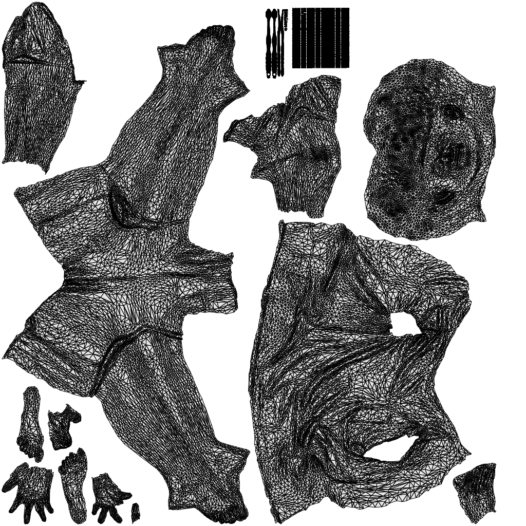 3D scanned boy kids, photorealistic archviz people for Enscape and SketchUp, wireframe top-down view