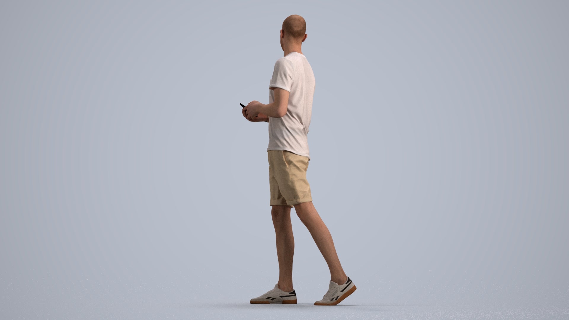 realistic 3D people man casual standing, render-ready for V-Ray and Corona, FBX OBJ, front view render