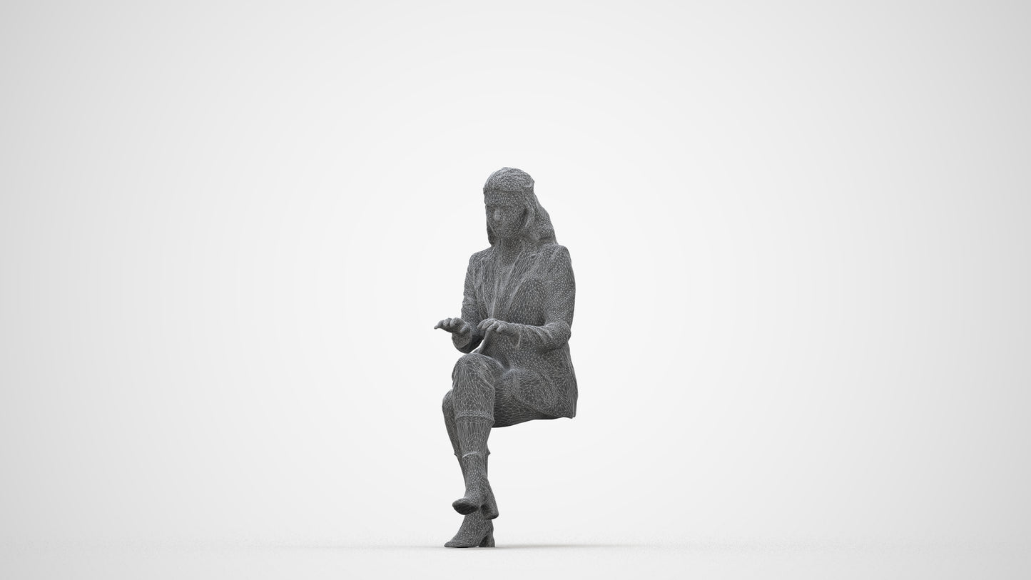 realistic 3D human woman business, archviz people FBX OBJ for Blender, wireframe back view