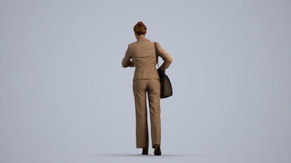 realistic 3D people woman business mix, render-ready for V-Ray and Corona, FBX OBJ, front view render