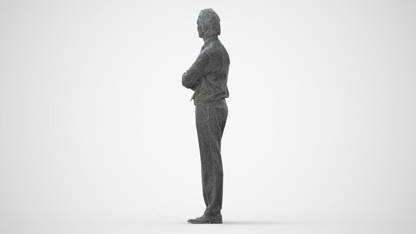 realistic 3D people man business, render-ready for V-Ray and Corona, FBX OBJ, square thumbnail