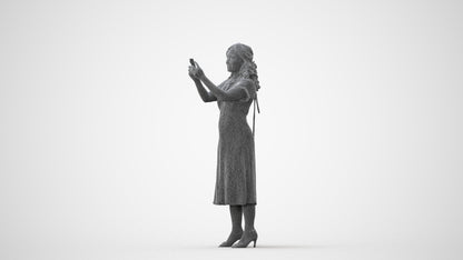 photogrammetry 3D woman casual standing, realistic human model archviz FBX, square thumbnail