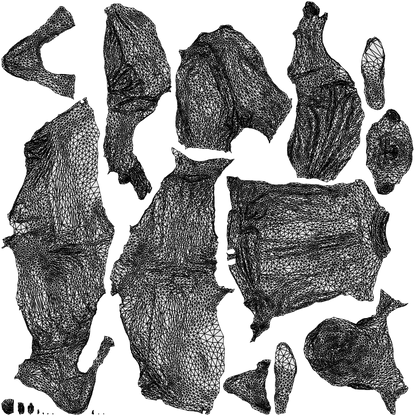 scanned 3D man casual sitting, photogrammetry people for Enscape and V-Ray, wireframe top-down view