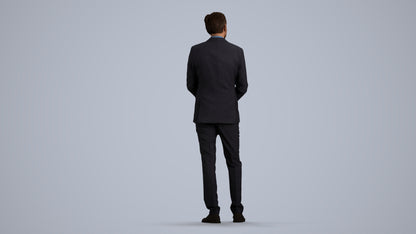 realistic 3D people man business, render-ready for V-Ray and Corona, FBX OBJ, front view render