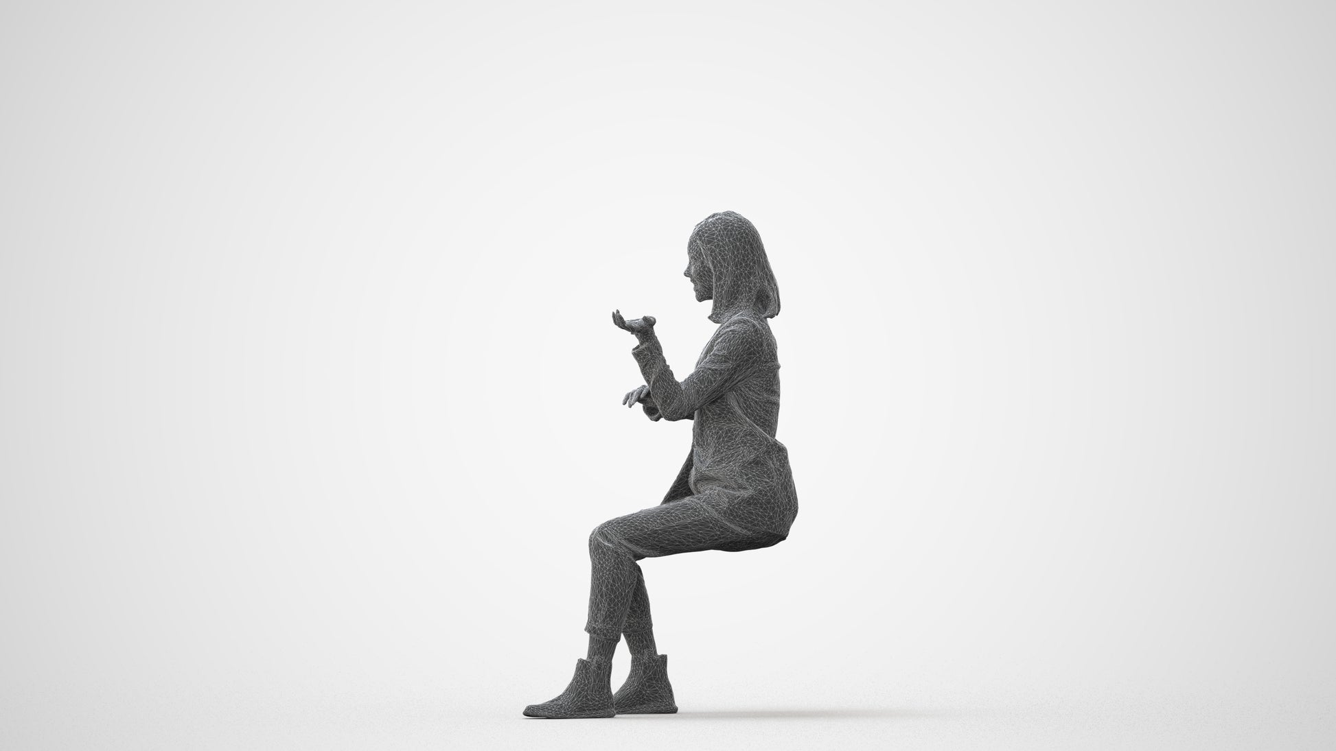realistic 3D woman business, scanned archviz people for Blender and 3ds Max, square thumbnail