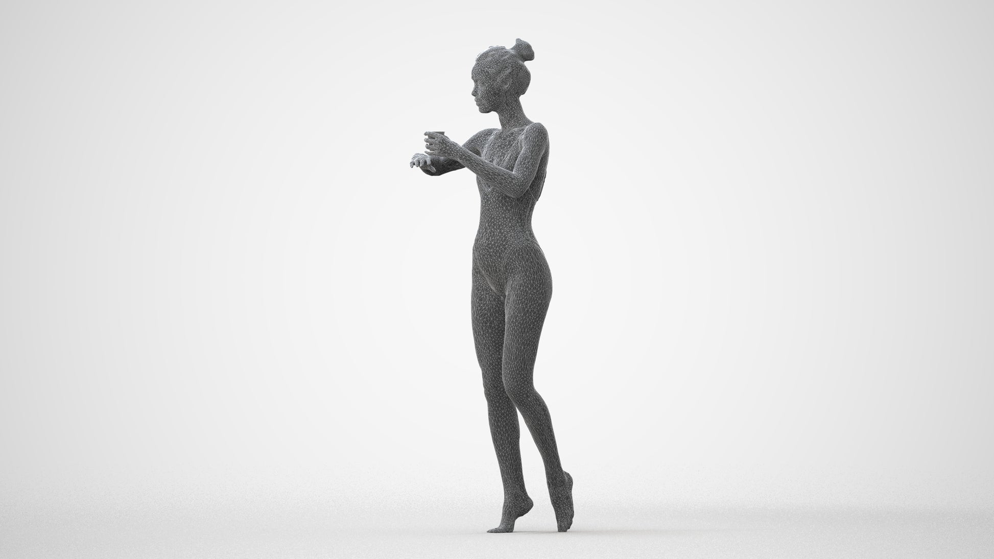 3D people model woman pool, scanned human for 3ds Max rendering, square thumbnail