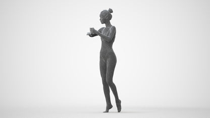 3D people model woman pool, scanned human for 3ds Max rendering, square thumbnail