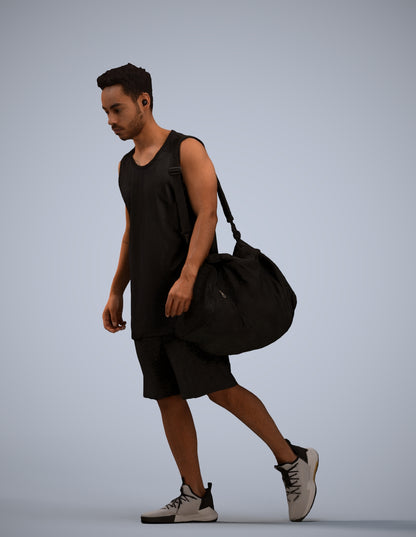 3D people model man sport, scanned human for 3ds Max rendering