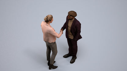 3D scanned woman business, photorealistic archviz people for Enscape and SketchUp, back view render