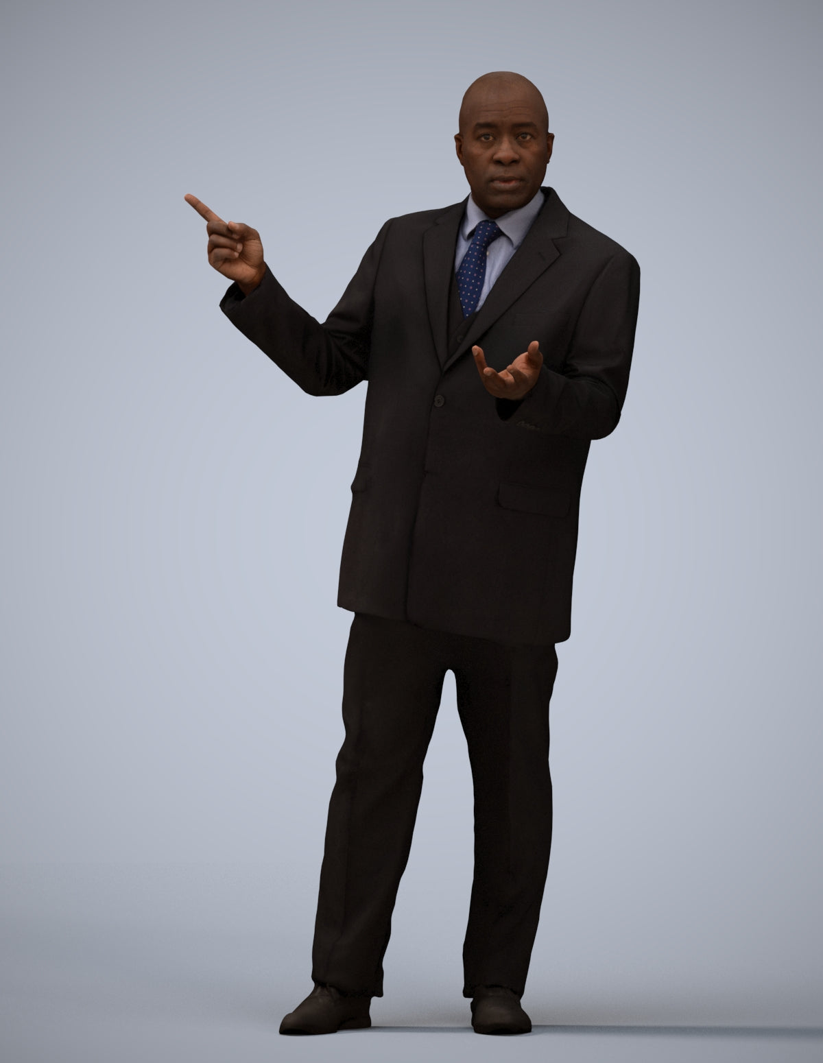 realistic 3D human man business, archviz people FBX OBJ for Blender