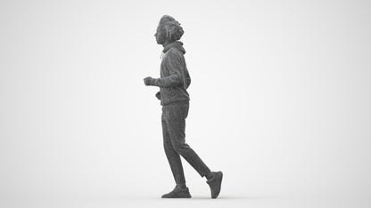3D human model man sport, photogrammetry scanned person for archviz, square thumbnail