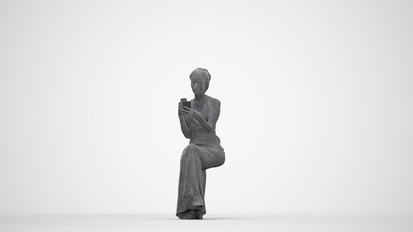 realistic 3D people woman formal formalaffairs, render-ready for V-Ray and Corona, FBX OBJ, wireframe back view