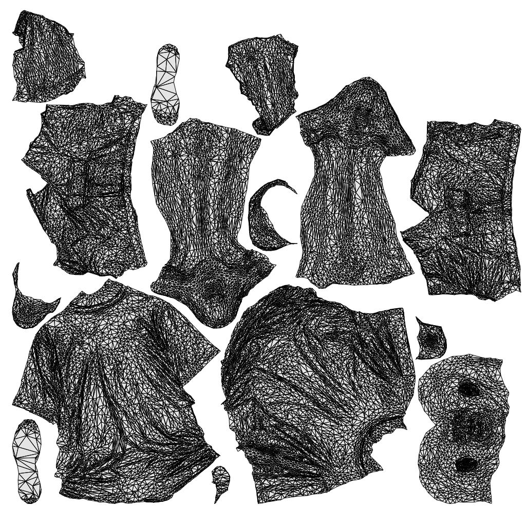 realistic 3D senior man casual standing, scanned archviz people for Blender and 3ds Max, wireframe top-down view