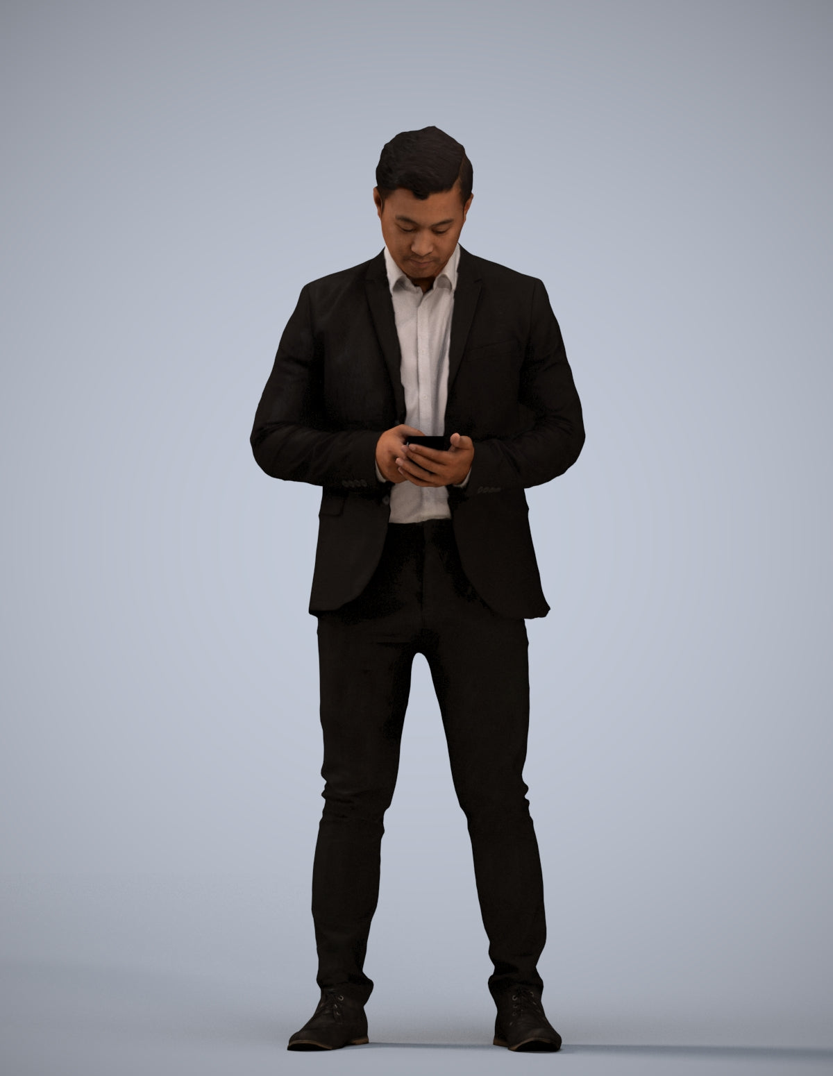 realistic 3D man business, scanned archviz people for Blender and 3ds Max