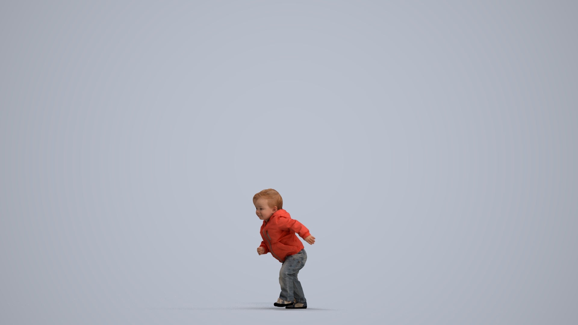 realistic 3D human boy casual kids, archviz people FBX OBJ for Blender, standing pose render