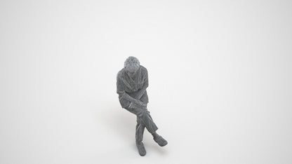 realistic 3D people senior woman medical, render-ready for V-Ray and Corona, FBX OBJ, wireframe three-quarter view