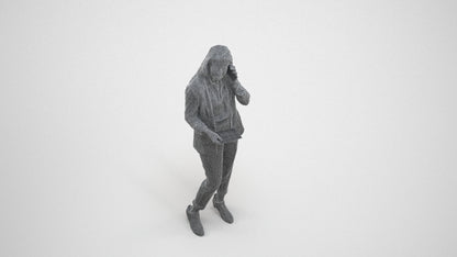 3D scanned woman business, photorealistic archviz people for Enscape and SketchUp, wireframe three-quarter view