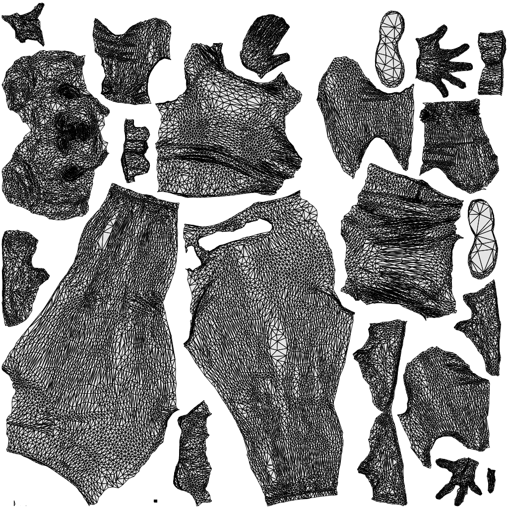 realistic 3D woman sport, scanned archviz people for Blender and 3ds Max, wireframe top-down view