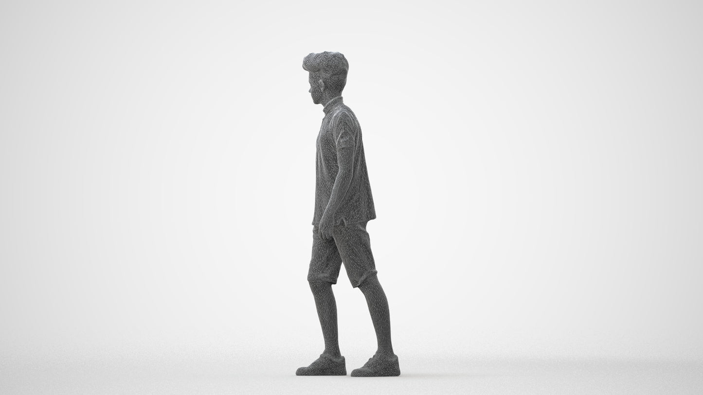 realistic 3D people boy casual kids, render-ready for V-Ray and Corona, FBX OBJ, square thumbnail