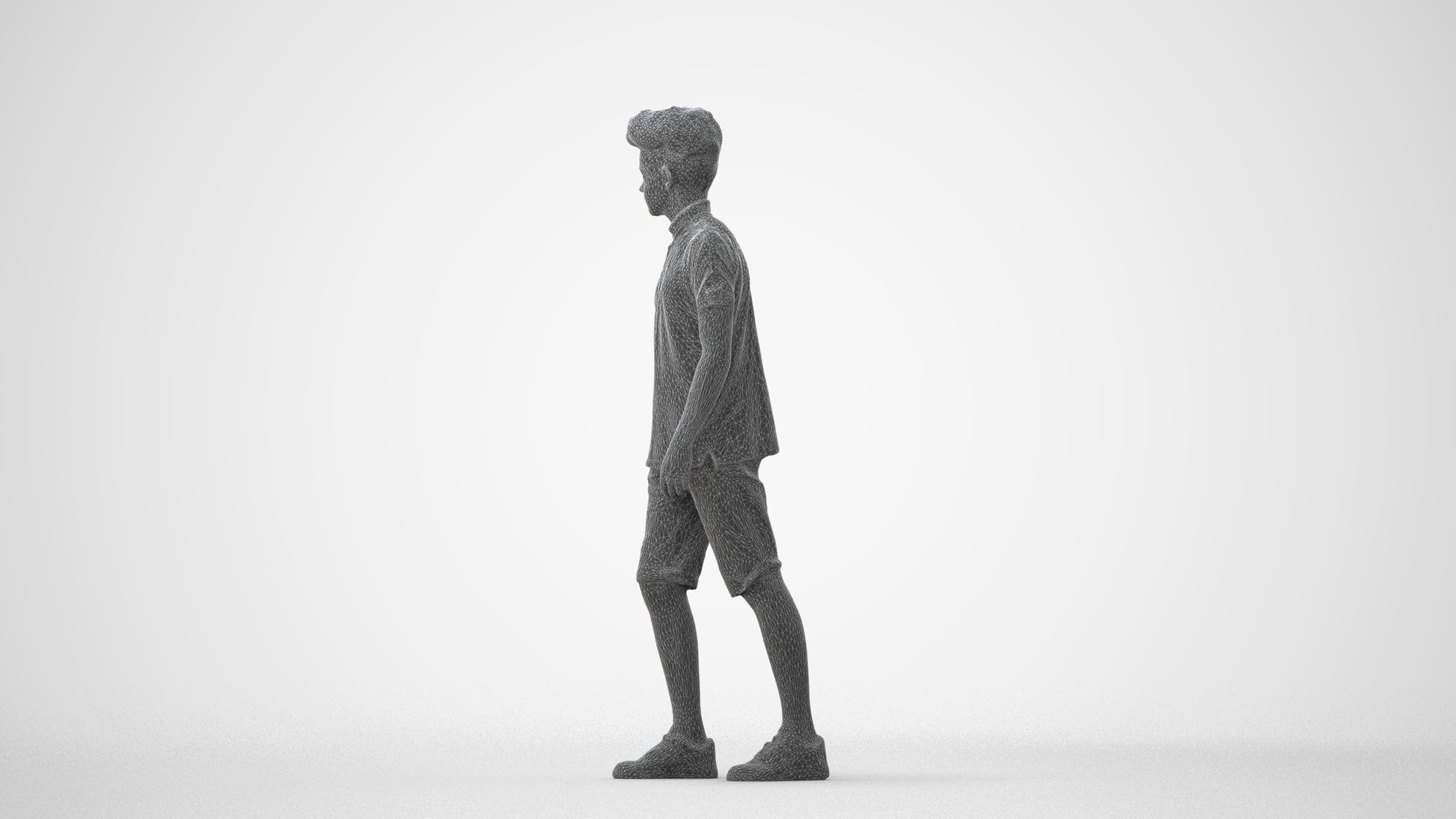 realistic 3D people boy casual kids, render-ready for V-Ray and Corona, FBX OBJ, square thumbnail
